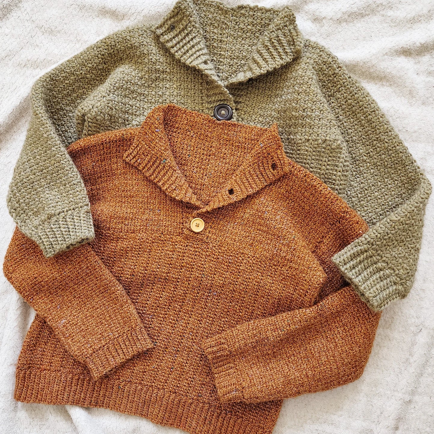 Jasper — Button-Up Rustic Pullover Crochet Pattern