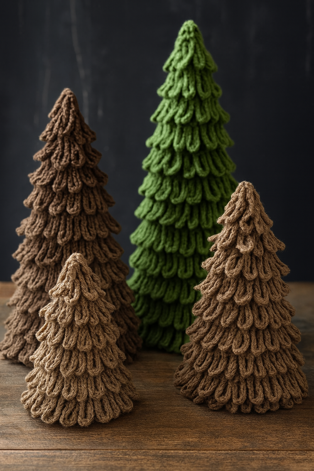 🎄Loopy Trees Collection Crochet Pattern Holiday Décor Tutorial (PDF + Video)