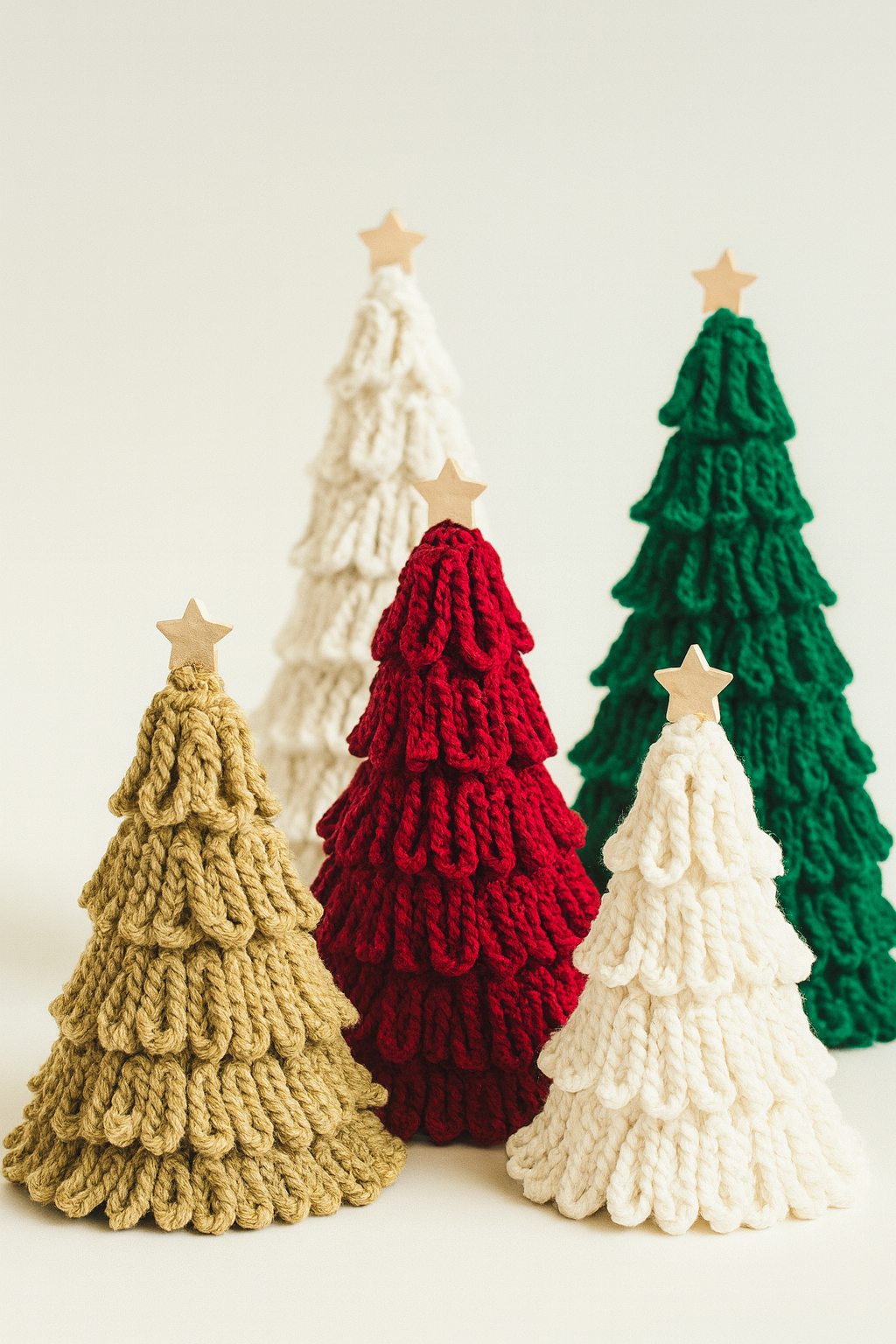 🎄Loopy Trees Collection Crochet Pattern Holiday Décor Tutorial (PDF + Video)