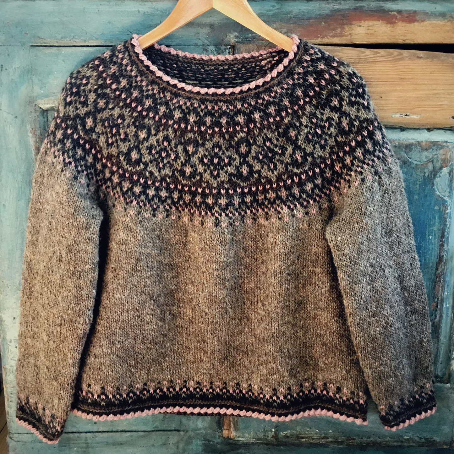 Black Rose Norwegian Sweater – Knitting Pattern (PDF)