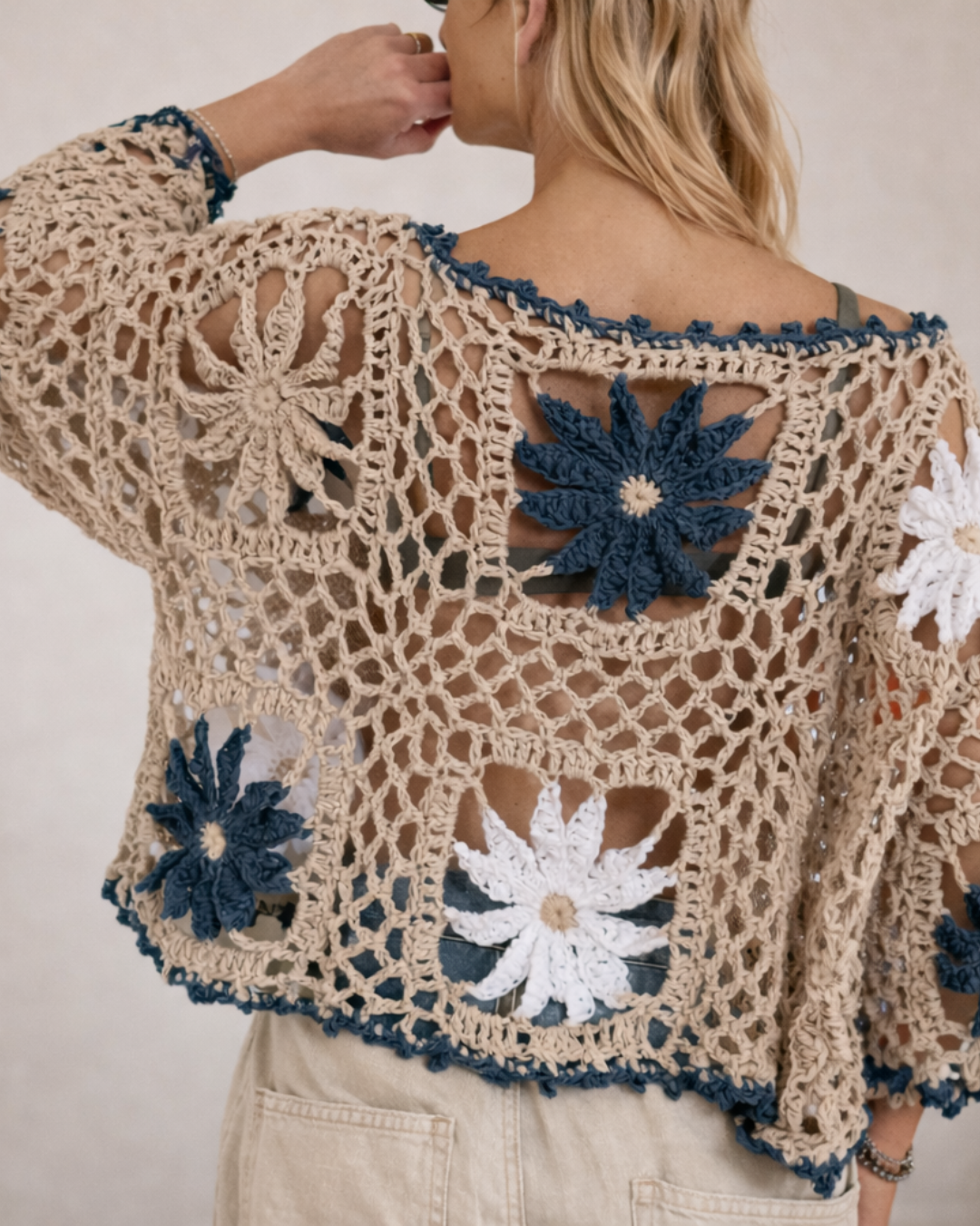 Flowers Top –Crochet Pattern with Video Tutorials