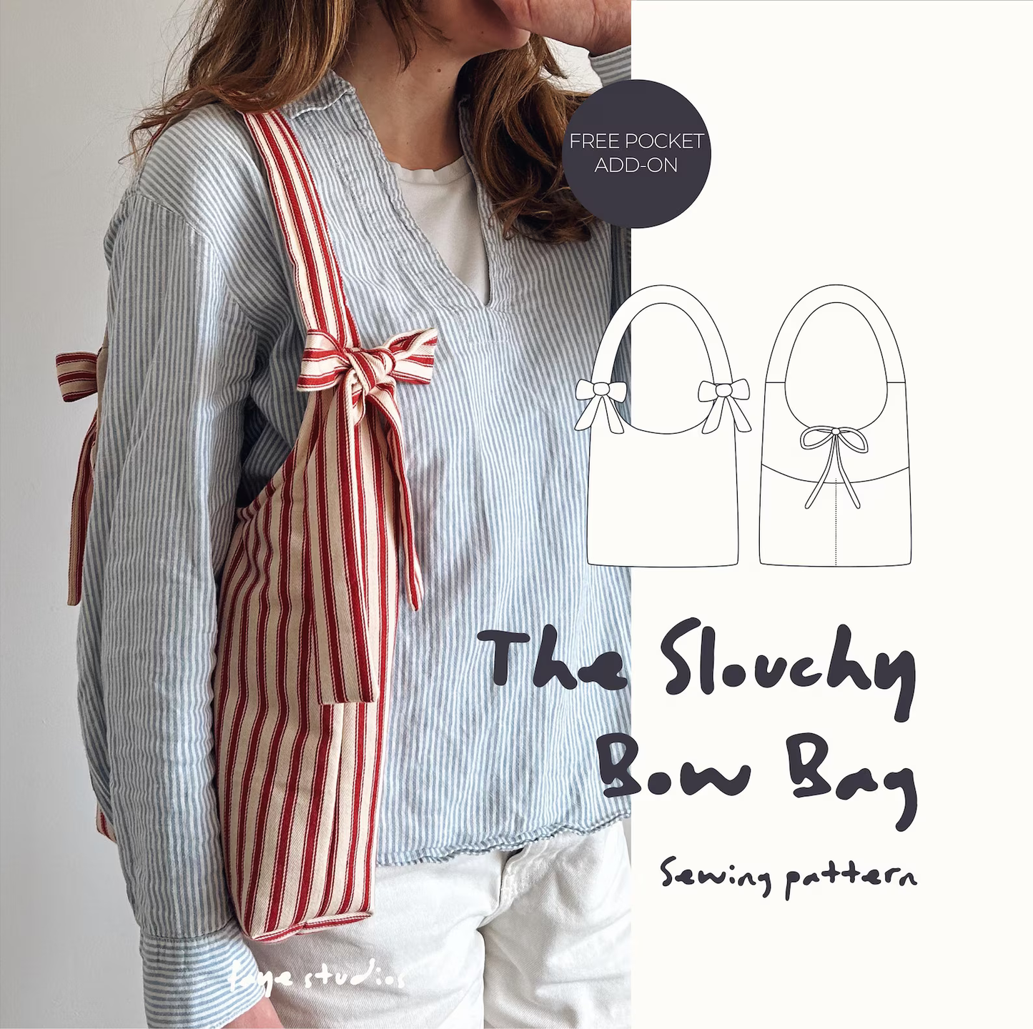 Slouchy Bow Bag Sewing pattern