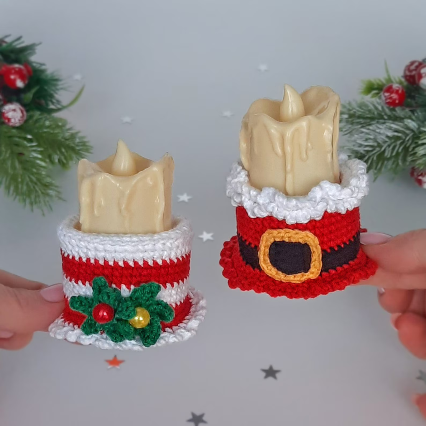 Crochet Pattern Tea Candle Holder Set