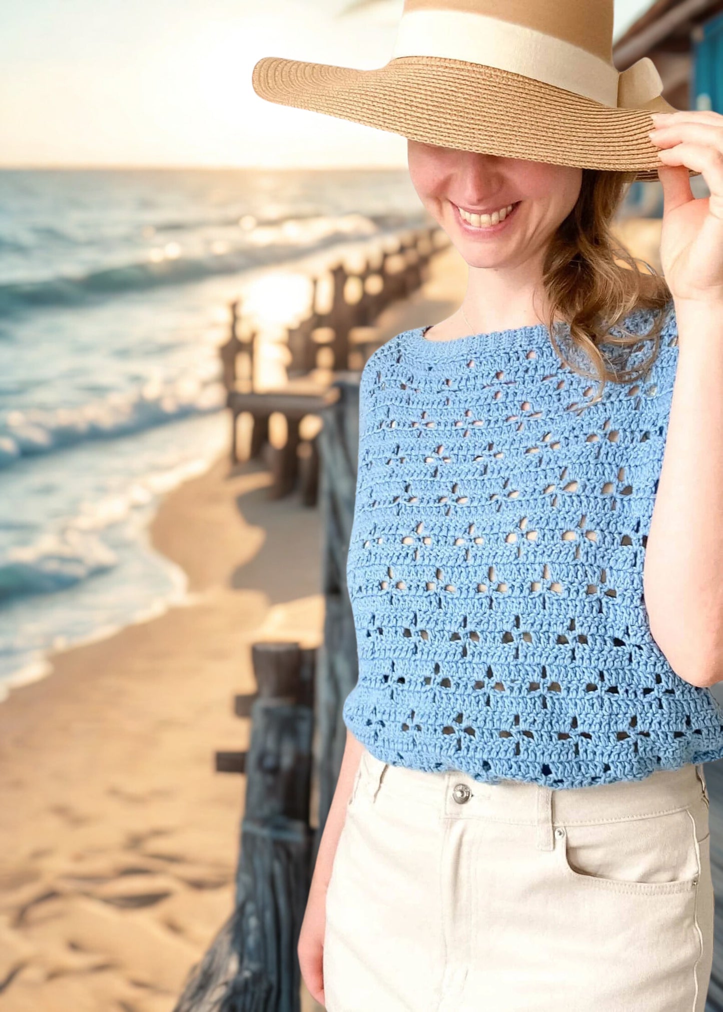 Star Cluster Tee – Lightweight Summer Top Crochet Pattern